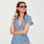 Patterned Wrap Dress Front