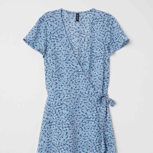 Patterned Wrap Dress Back